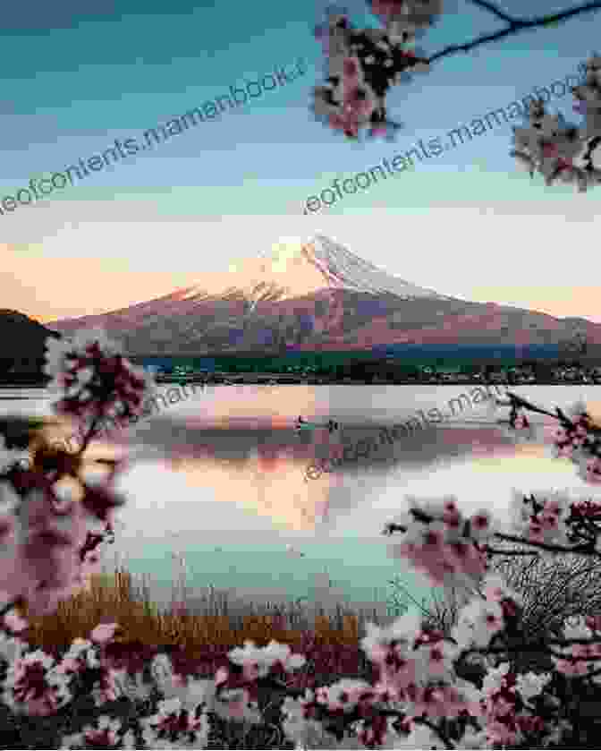 A Snow Capped Mount Fuji, Framed By Vibrant Cherry Blossoms, Epitomizing The Harmonious Coexistence Of Nature And Modernity In Japan. Carrot Or Diamond: English Poetry About Modern Day Japan