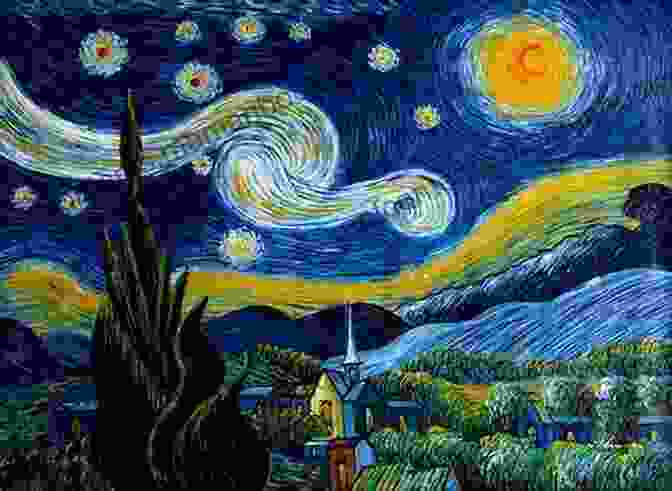 A Vibrant And Expressive Stage Adaptation Of Vincent Van Gogh's Iconic Painting, 'Starry Starry Night,' Featuring Swirling Brushstrokes, Vibrant Colors, And Evocative Imagery. O Starry Starry Night: A Play