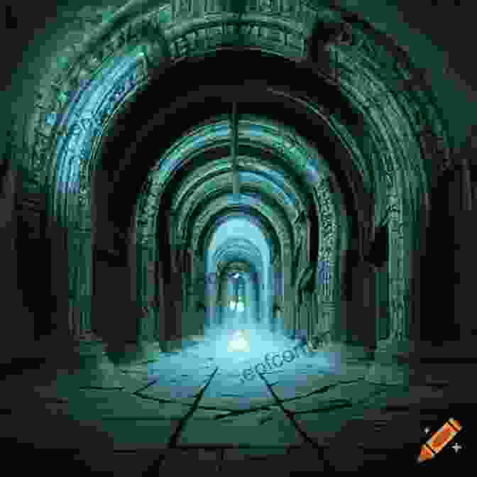 An Image Of The Entrance To A Mysterious Labyrinth, With Ominous Shadows Lurking In The Distance The Cursed Labyrinth (Accursed Archangels #2)