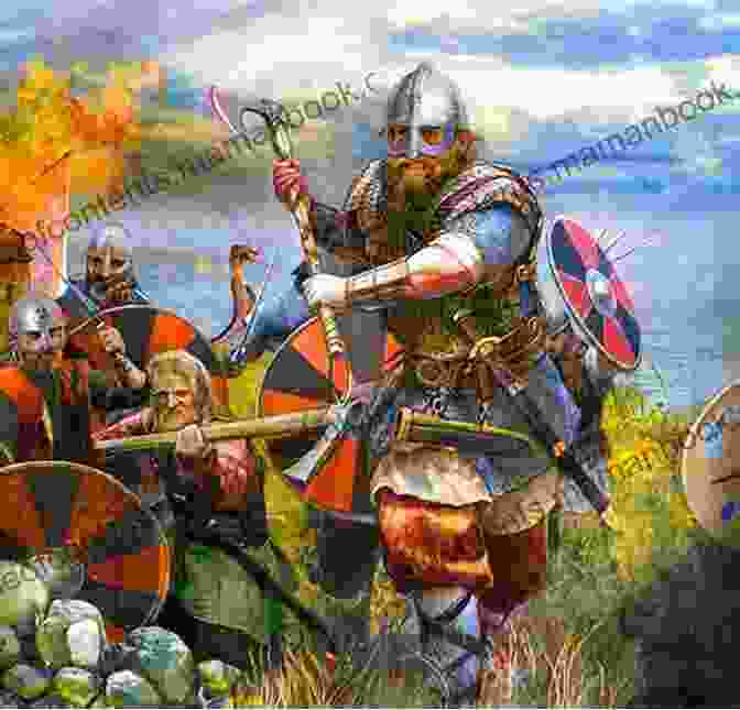 Mordec, Wielding His Battle Axe, Charges Into The Fray Against A Group Of Viking Raiders, Sparks Flying As His Weapon Clashes With Their Shields. Mordec S Quest (The Thrilling Adventures Of Mordec The Viking 2)