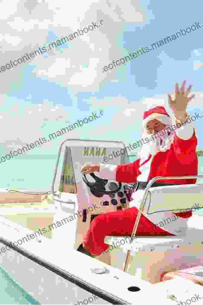 Santa Claus Arriving By Boat In Key Largo Christmas Wishes (Key Largo Christmas 4)