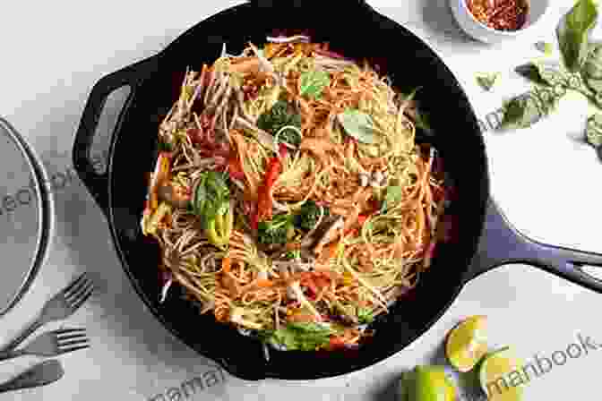 Vibrant Pad Thai With Stir Fried Noodles, Vegetables, And Tangy Sauce Maangchi S Real Korean Cooking: Authentic Dishes For The Home Cook